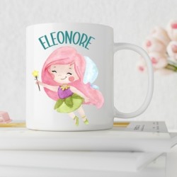Mug "Fée" personnalisable – Ajoutez un prénom, choisissez police & couleur