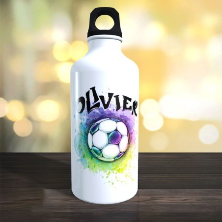 Gourde Personnalisée Ballon de Foot – Cadeau Original pour Footballeur