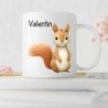 Mug Écureuil Personnalisable avec Prénom – Choix de Couleur et Police
