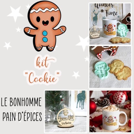 Box de Noël "Kit Cookie" – Mug, suspension et cookie cutter personnalisables
