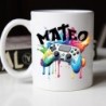 Mug Manette de Jeux Personnalisable – Deux Prénoms et Mains Entrelacées
