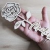 Rose en bois personnalisable "Maîtresse"
