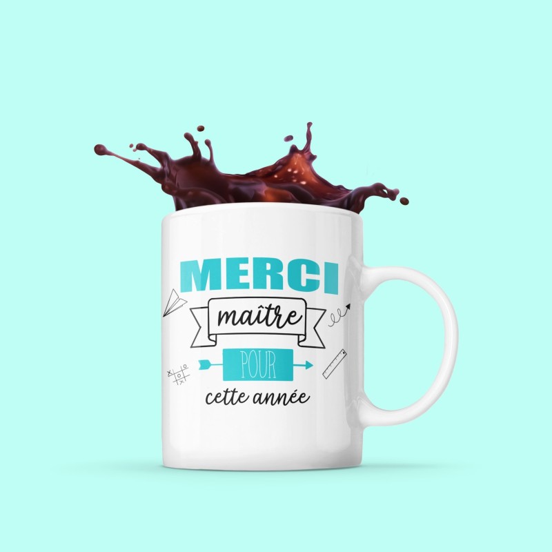 Mug Merci Maître – Cadeau Original et Personnalisable