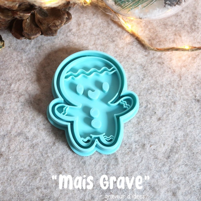 Emporte-pièce Cookie Bonhomme Pain d’Épices – Noël