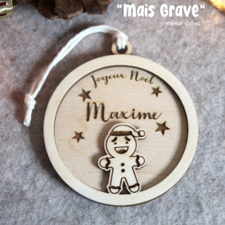 Suspension de sapin Bonhomme Pain d’Épices – Noël