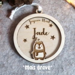 Suspension de sapin Pingouin – Décoration Noël