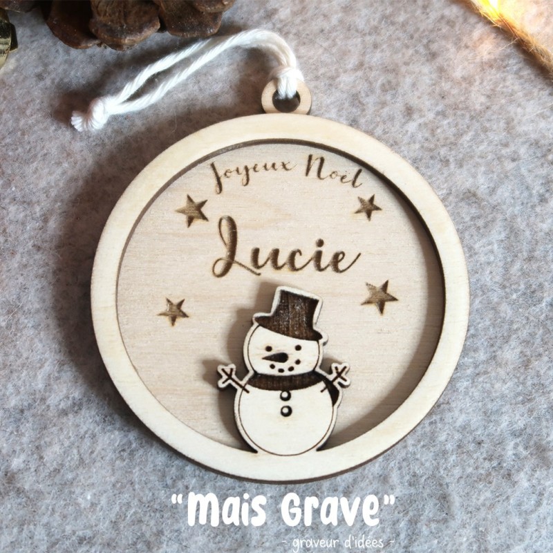 Suspension de sapin Bonhomme de Neige – Noël