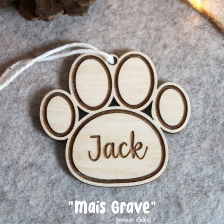 Suspension sapin Patte de Chien personnalisée