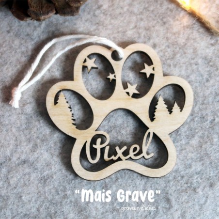 Suspension sapin Patte de Chien personnalisée