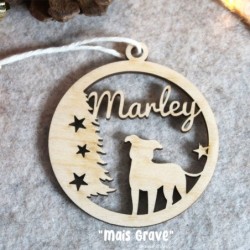 Suspension de sapin personnalisée Chien & Sapin