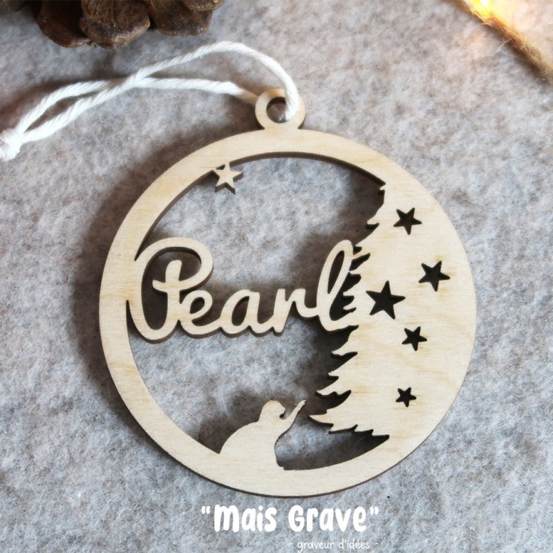 Suspension sapin "Chat - sapin" décor Noël