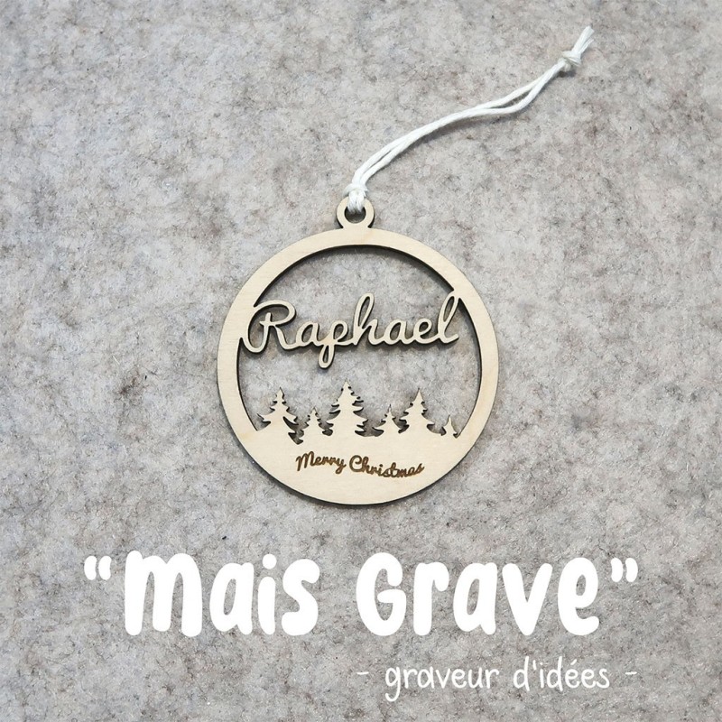 Suspension de sapin "Merry Christmas" – Décoration Noël festive