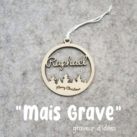 Suspension de sapin "Merry Christmas" – Décoration Noël festive