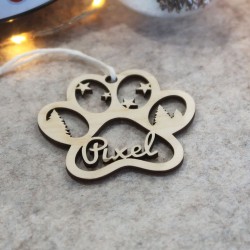 Suspension sapin Patte de Chien personnalisée