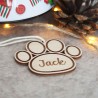 Suspension sapin Patte de Chien personnalisée