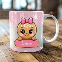 Mug personnalisé “Gingerbread rose” – Cadeau original et unique