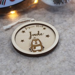 Suspension de sapin Pingouin – Décoration Noël