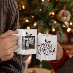 Mug “Merry Christmas” personnalisé – Cadeau de Noël photo