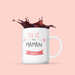 Mug Maman en Or – Cadeau Original et Personnalisable