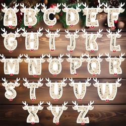 Suspension de Noël en bois gravée personnalisable