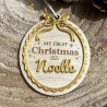 Suspension "My First Christmas 2025" – Personnalisée pour Bébé