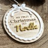 Suspension "My First Christmas 2025" – Personnalisée pour Bébé