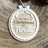 Suspension "My First Christmas 2025" – Personnalisée pour Bébé