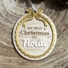 Suspension "My First Christmas 2025" – Personnalisée pour Bébé