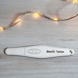 Test de Grossesse Annonce en Bois Gravé – Annonce Grossesse Originale et Personnalisée