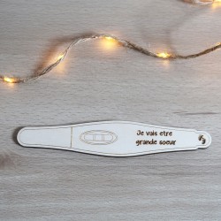 Test de Grossesse Annonce en Bois Gravé – Annonce Grossesse Originale et Personnalisée
