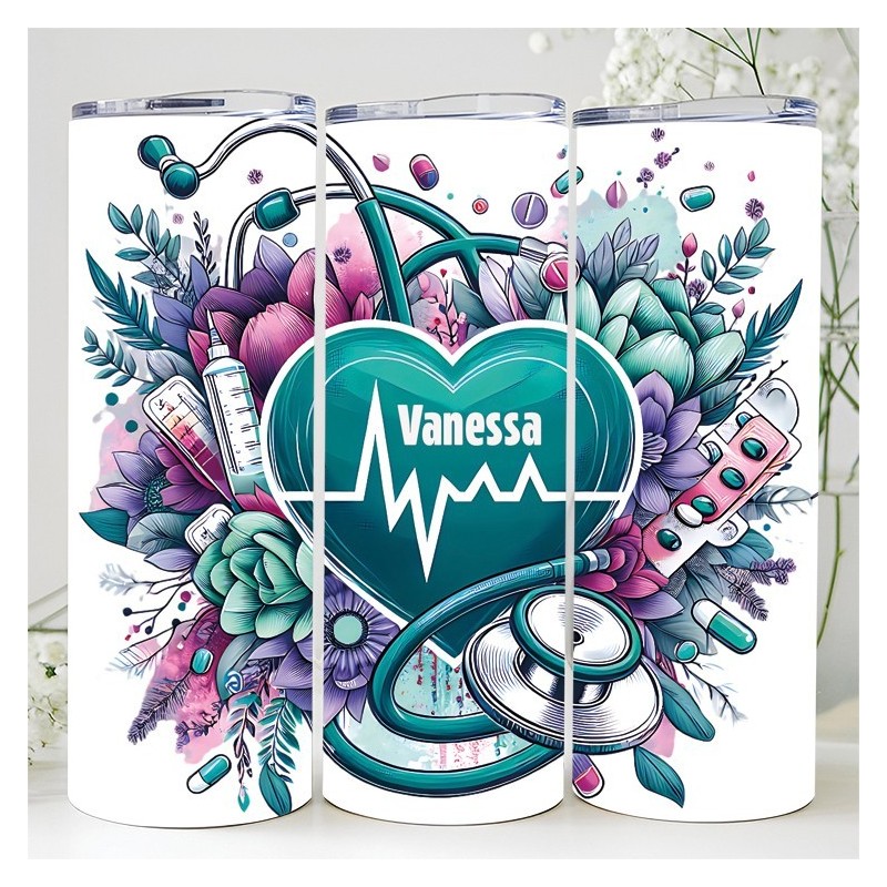 Tumbler Isotherme Médical Personnalisable – Gobelet Inox Santé, Cadeau pour Infirmière & Professionnels Médicaux