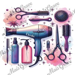 Tumbler Isotherme “Hair Style” Personnalisable – Gobelet Inox Coiffeuse / Coiffeur, Cadeau Professionnel Stylisé