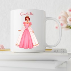 Mug “Princesse” personnalisable – Ajoutez un prénom, choisissez police & couleur