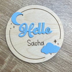 Carte Étape Petit Nuage Personnalisable – Carte Bébé, Souvenir de Naissance Unique