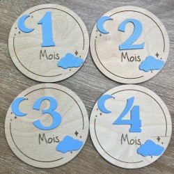 Carte Étape Petit Nuage Personnalisable – Carte Bébé, Souvenir de Naissance Unique