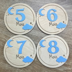 Carte Étape Petit Nuage Personnalisable – Carte Bébé, Souvenir de Naissance Unique