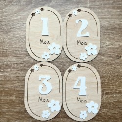 Carte Étape "Petit Nuage" Personnalisable – Carte Bébé, Souvenir de Naissance Unique