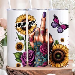 Tumbler Isotherme “Fuck Off” – Gobelet Inox Humour, Cadeau Drôle et Insolent