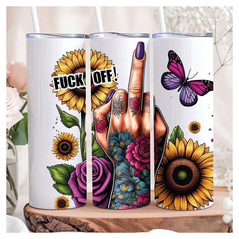 Tumbler Isotherme “Fuck Off” – Gobelet Inox Humour, Cadeau Drôle et Insolent