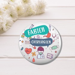 Badge Personnalisable – Métier Médical, Accessoire Professionnel avec Nom et Prénom