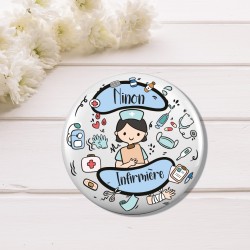 Badge Personnalisable – Métier Médical, Accessoire Professionnel avec Nom et Prénom