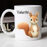 Mug Écureuil Personnalisable avec Prénom – Choix de Couleur et Police