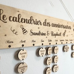 Calendrier des Anniversaires Personnalisable – Organiseur Familial et Cadeau Unique
