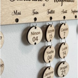 Calendrier des Anniversaires Personnalisable – Organiseur Familial et Cadeau Unique