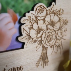 Cadre Photo "Bonne Fête Mamie" – Cadeau Personnalisé pour Grand-Mère