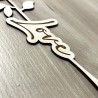 Rose en bois gravée Love – Cadeau décoratif original
