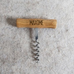 Tire-bouchon gravé prénom – Cadeau personnalisé