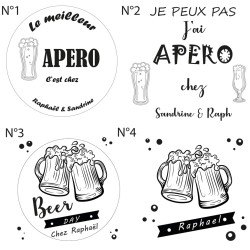 Sous-verres en ardoise personnalisables – Choix de visuel & prénom | Cadeau original
