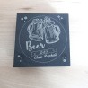 Sous-verres en ardoise personnalisables – Choix de visuel & prénom | Cadeau original