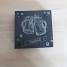 Sous-verres en ardoise personnalisables – Choix de visuel & prénom | Cadeau original
